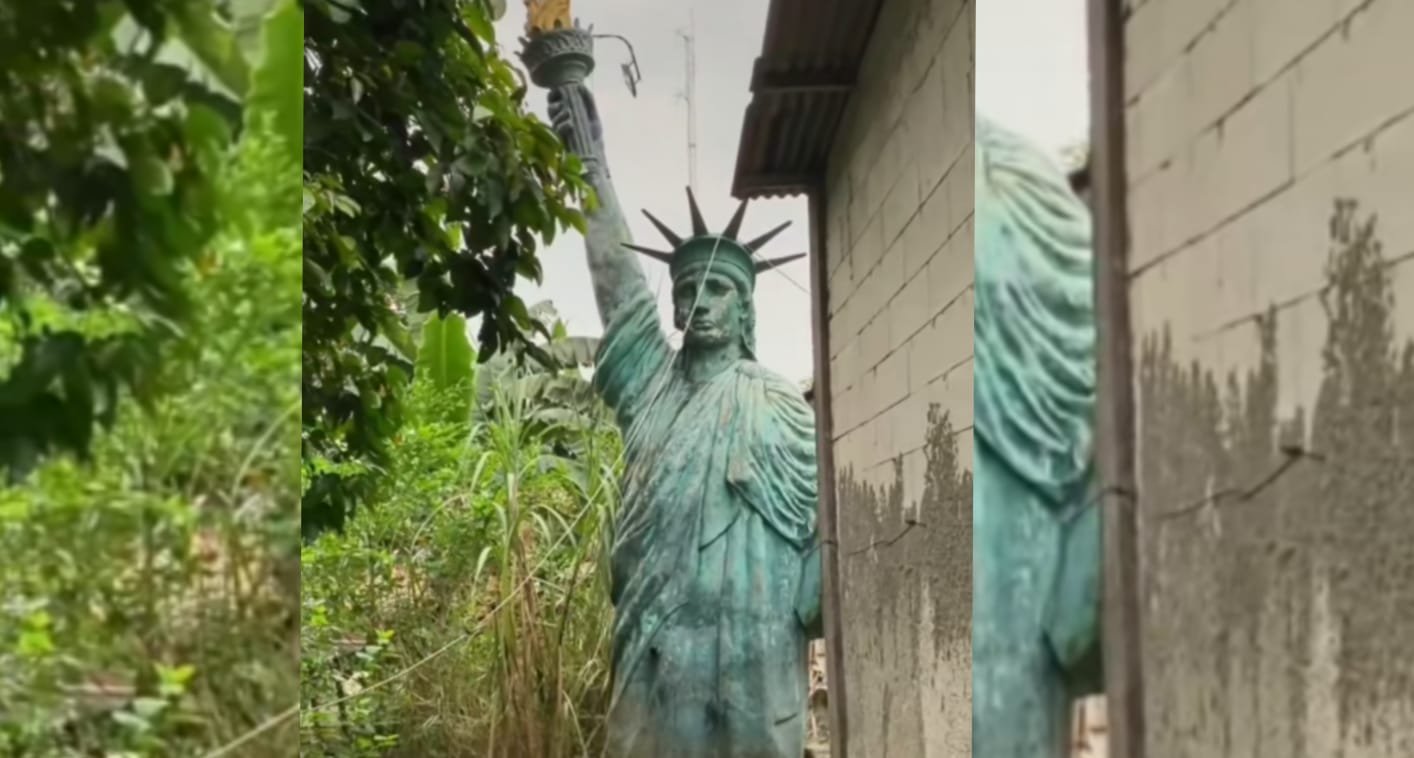 Viral Patung Liberty di Pondok Cabe, Jadi Spot Foto Favorit Warga: “Hiburan Murah, Gak Perlu ke Amerika”