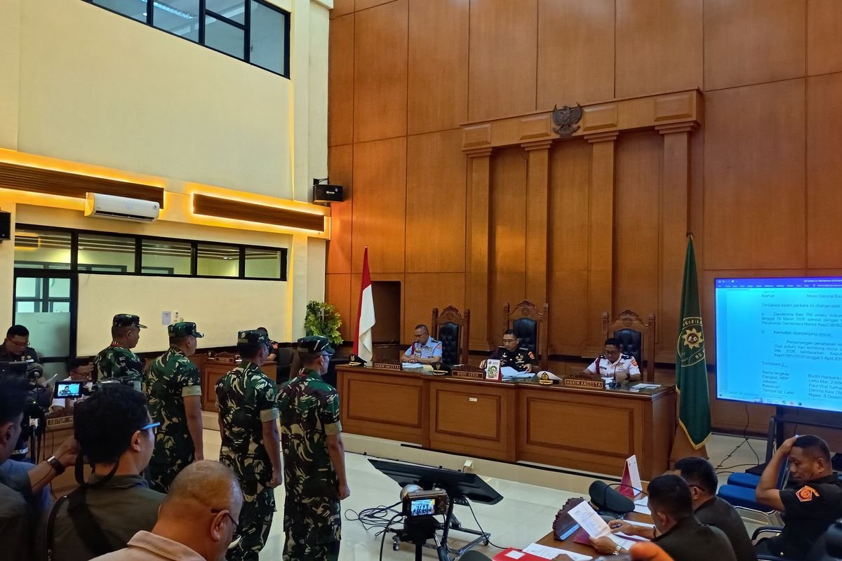 Kawal Keadilan! 4 Prajurit TNI Terdakwa Penyiraman Air Keras Andrie Yunus Resmi Jalani Sidang