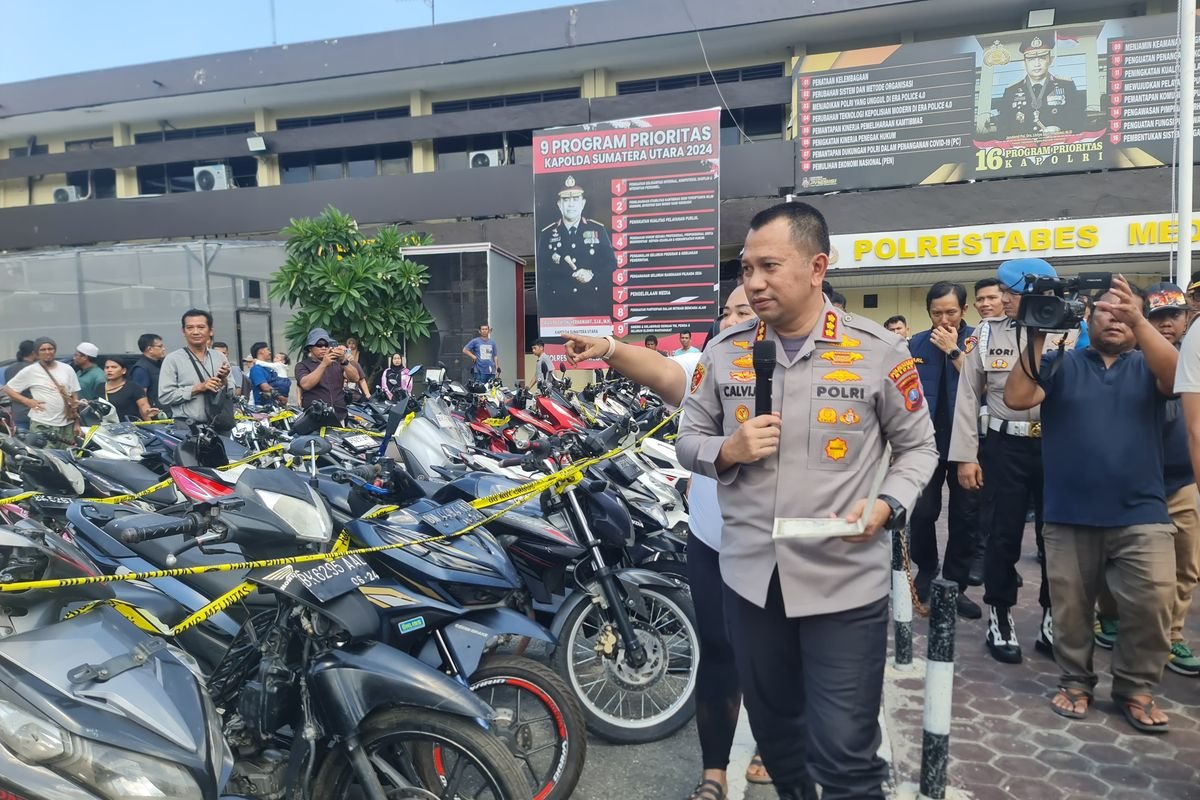 Bongkar Sindikat Raksasa Curanmor! Polrestabes Medan Gerebek 8 Gudang Berisi 136 Kendaraan Diduga Curian, 2 Pelaku Diringkus