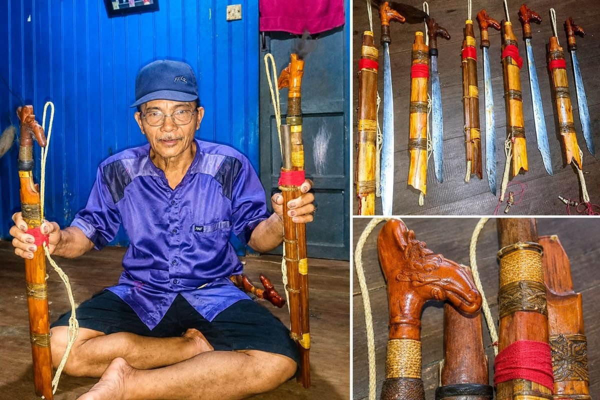 Warisan Leluhur Nusantara! Menjaga Marwah Dayak, Cerita Perajin Mandau di Pelosok Kotim Bertahan di Tengah Modernisasi